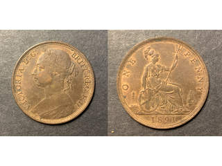 Storbritannien Queen Victoria (1837-1901) 1 penny 1891, XF-UNC