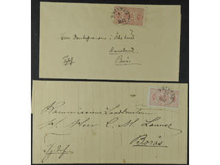 Sweden. Official Facit Tj16A , 10 öre red, perf 13, type I on six beautiful covers sent …