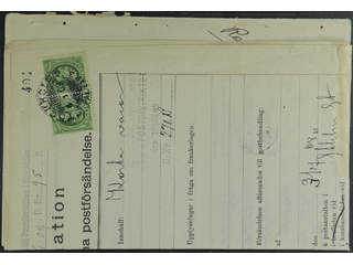 Sweden. Facit 52 cover , 2x5 öre (pair) on complaint regarding a missing cash on …
