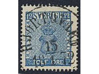 Sweden. Facit 9c3 used , 12 öre blue, perforation of 1865. EXCELLENT cancellation …