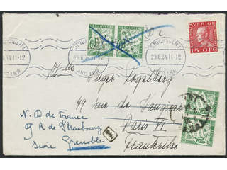 Sweden. Facit 177A cover , 15 öre på underfrankerat brev sänt från STOCKHOLM 29.6.1934 …
