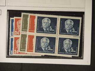 Germany GDR (DDR). Michel 251–55 ★★/★ , 1950 President Pieck SET (4). In BLOCKS OF FOUR …