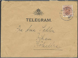 Sweden. Official Facit Tj49 on cover, 15 öre on telegram cover sent from ÅNGE LBR …