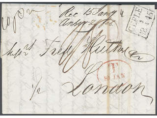 Sweden. Foreign-related cover. Great Britain. Partly prepaid letter sent from GEFLE …