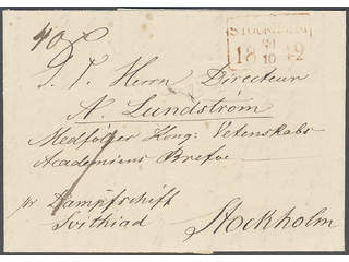 Sweden. Foreign-related cover. Germany. Red rectangular pmk STOCKHOLM 24.10.42 (Postal: …