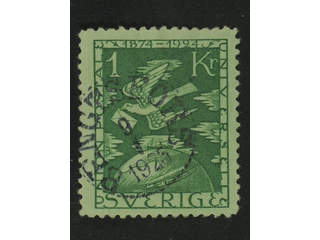 Sweden. Facit 223 used , 1 Kr green. Beautiful copy (creases) cancelled BENGTSFORS …