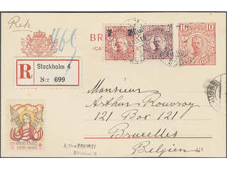 Sweden. Postal stationery, single postcard Facit bKe19, 81, 99 , Postcard 10 öre …