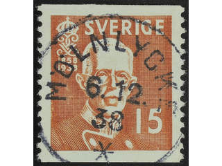 Sweden. Facit 267A used , 1938 80th Birthday of King Gustaf V 15 öre brown. EXCELLENT …