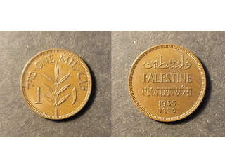 Palestine 1 mil 1935, AU/UNC
