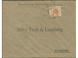 Sweden. Facit 40 cover , 2 öre on local printed matter sent within STOCKHOLM 5.7.92.