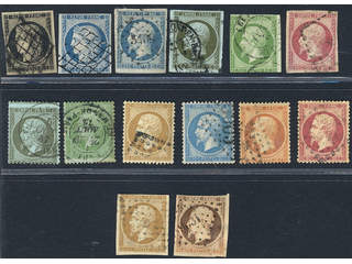 France. Used 1849-1862. All different, e.g. Mi 3-4, 9-11, 16, 18-23. Mostly good …