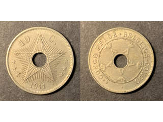 Belgiska Kongo 20 centimes 1911, XF