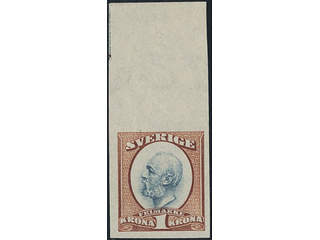 Sweden. Facit 60P (★), Proof type N, red-brown/blue-grey with sheet margin with colour …