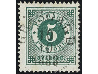 Sweden. Facit 43, H county. GRÄSGÅRD 10.10.1888.