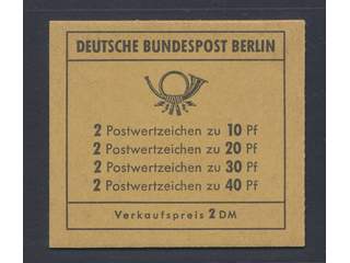 Germany Berlin. Booklet Michel 8b ★★ , 1972 Accident prevention with commercials for …