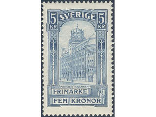 Sweden. Facit 65 ★★ , 1903 General Post Office 5 Kr blue (1). Very fine. SEK 5000