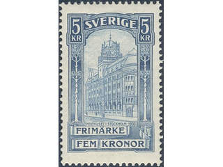 Sweden. Facit 65 ★★ , 1903 General Post Office 5 Kr blue (1). Very fine. SEK 5000