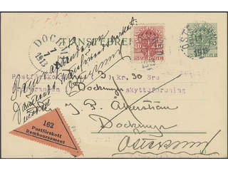 Sweden. Postal stationery, official postcard Facit TjbK7, 47 , Postcard 5 öre …