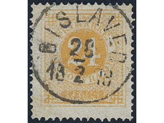 Sweden, Sverige, Sverige, Sverige. Facit 24g used, 24 öre dull orange-dull yellowish …