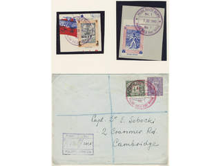 Poland. On cover, Cover franked with GB 3+4 d, cancelled POLSKA POCZTA POLOWA POLISH …