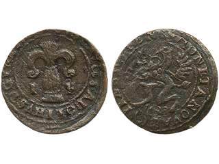Coins, Sweden. Gustav II Adolf, SM 191, 1 fyrk 1628. 9.70 g. Nyköping. R. Minor planchet …