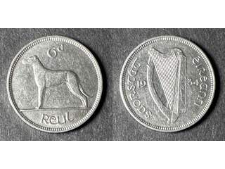 Irland 6 pence 1934, AU/UNC