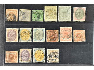 Denmark. Used 1851–1905. All different, e.g. F 2, 6, 8, 14-15, 34, 36-37, 44. Mostly …