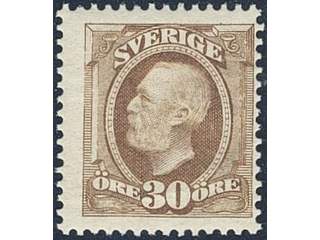 Sweden. Facit 58 ★★ , 1891 Oscar II 30 öre brown. SEK 1600