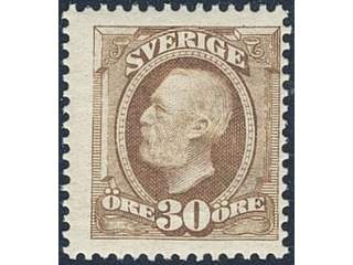 Sweden. Facit 58 ★★ , 1891 Oscar II 30 öre brown. SEK 1600