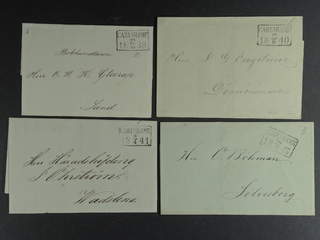 Sweden. K county. CARLSHAMN, rectangular postmark. Eight covers sent 1838–1843. (8). …