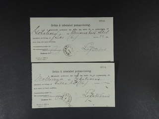 Sweden. Postal document. Blankett n:r 139, b. (Oktober 1893.), six receipts for money …