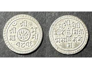 Nepal 1/4 mohar SE1816(1894), AU/UNC