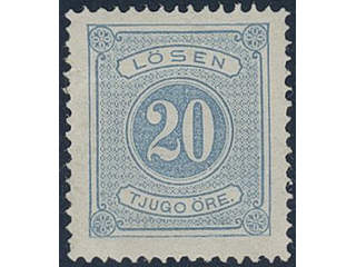 Sweden. Postage due Facit L6c ★, 20 öre greyish blue, perf 14. Superb. Opinion (shade) …