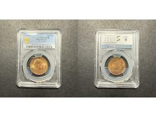 Indien Edward VII (1902-1910) 1/4 anna 1906 (C), UNC, PCGS MS64 RB