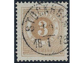 Sweden, Sverige, Sverige, Sverige. Facit 28b used, 3 öre dull orange-brown. Superb …