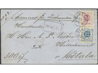 Sweden. Facit 26, 21 cover , 12+50 öre on beautiful insured cover (slightly reduced in …