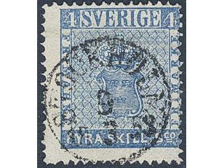 Sweden. Facit 2m used, 4 skill blue, clear print, medium-thick paper. EXCELLENT …