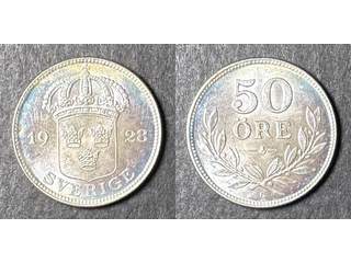 Sverige Gustav V (1907-1950) 50 öre 1928, 01/0