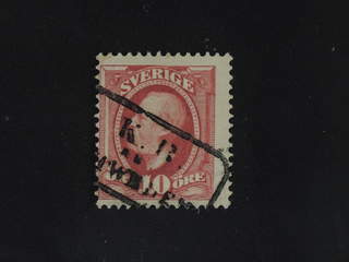 Sweden. Facit 54. GERMANY. German boxed cancellation K.B. AUS SCHWEDEN on 10 öre Oscar II.