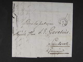 Sweden. W county. AVESTAD 8.1.1848, arc postmark. Type 2 on beautiful letter sent to …