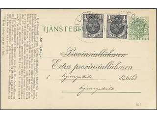 Sweden. Postal stationery, Official postcard, Facit TjbK7, 71, 5 öre additionally …