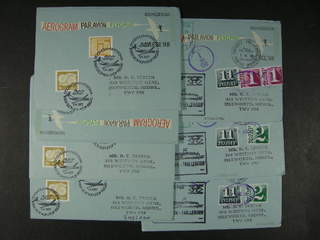 Sweden. Postal stationery, areogram Facit Ae3 , Aerogram 1 kr (+10 öre), ten usages …