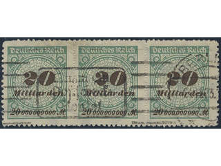 Germany, Reich. Michel 329BST IV used, 1923 Inflation numerals 20 Miliarden M …