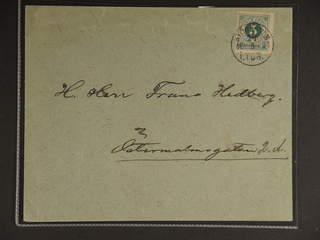 Sweden. Facit 43e cover , 5 öre on local cover sent within STOCKHOLM 1.TUR 26.9.1891.