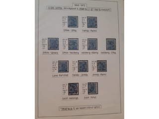 Sweden. Cancellations, collection RAIL WAY PMKS on leaves. PKXP Nr 1–12 on 12 öre …