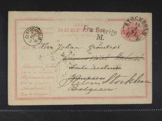 Sweden. Postal stationery, double postcard Facit bKd3 , Reply card 10+10 öre with unused …