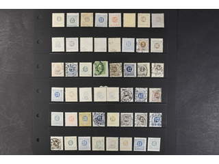 Sweden. Lot ★★/★ VARIETIES 1870s–1920s on two visir leaves. Nice mix of set-offs incl. …