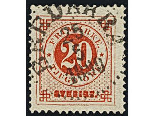 Sweden. Facit 46, K county. BREDÅKRA 25.5.1890. Postal: 175:-