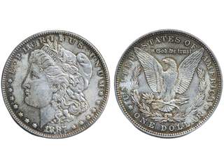 Coins, U.S.A. KM 110, 1 dollar 1887. XF-UNC.