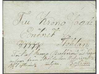 Sweden. Crown post. Cover with crown coil and small feather residues sent to Stohlan. …